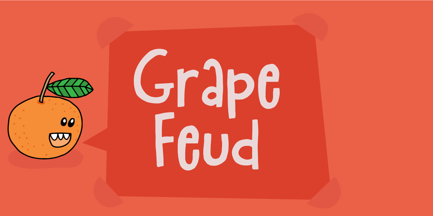 Beispiel einer Grape Feud-Schriftart